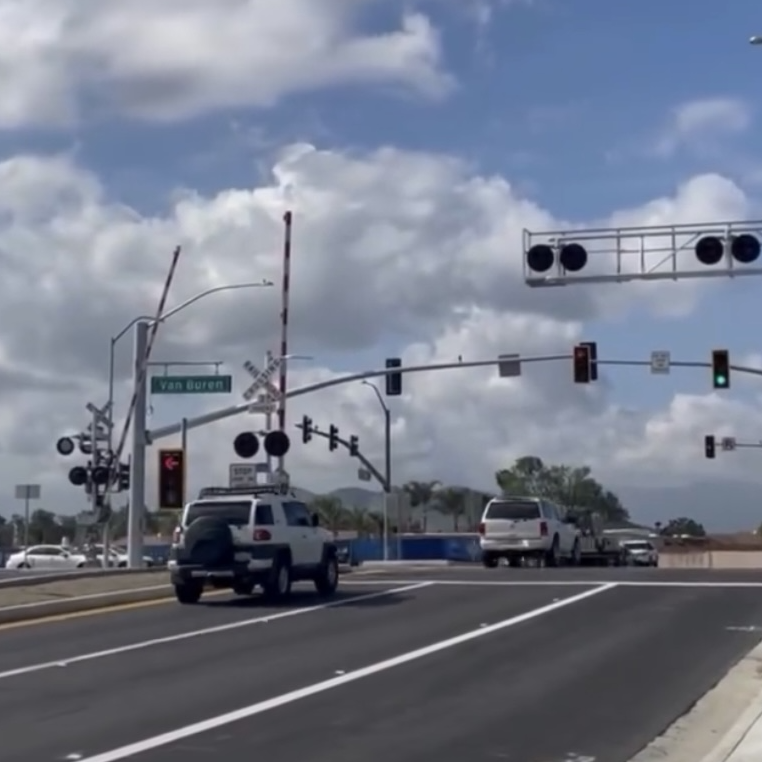 Intersection improvements completed at <br>Rutile Street and  Van Buren Blvd.  